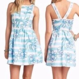 Lilly Pulitzer Sandrine Dress Shorely Blue Pearls